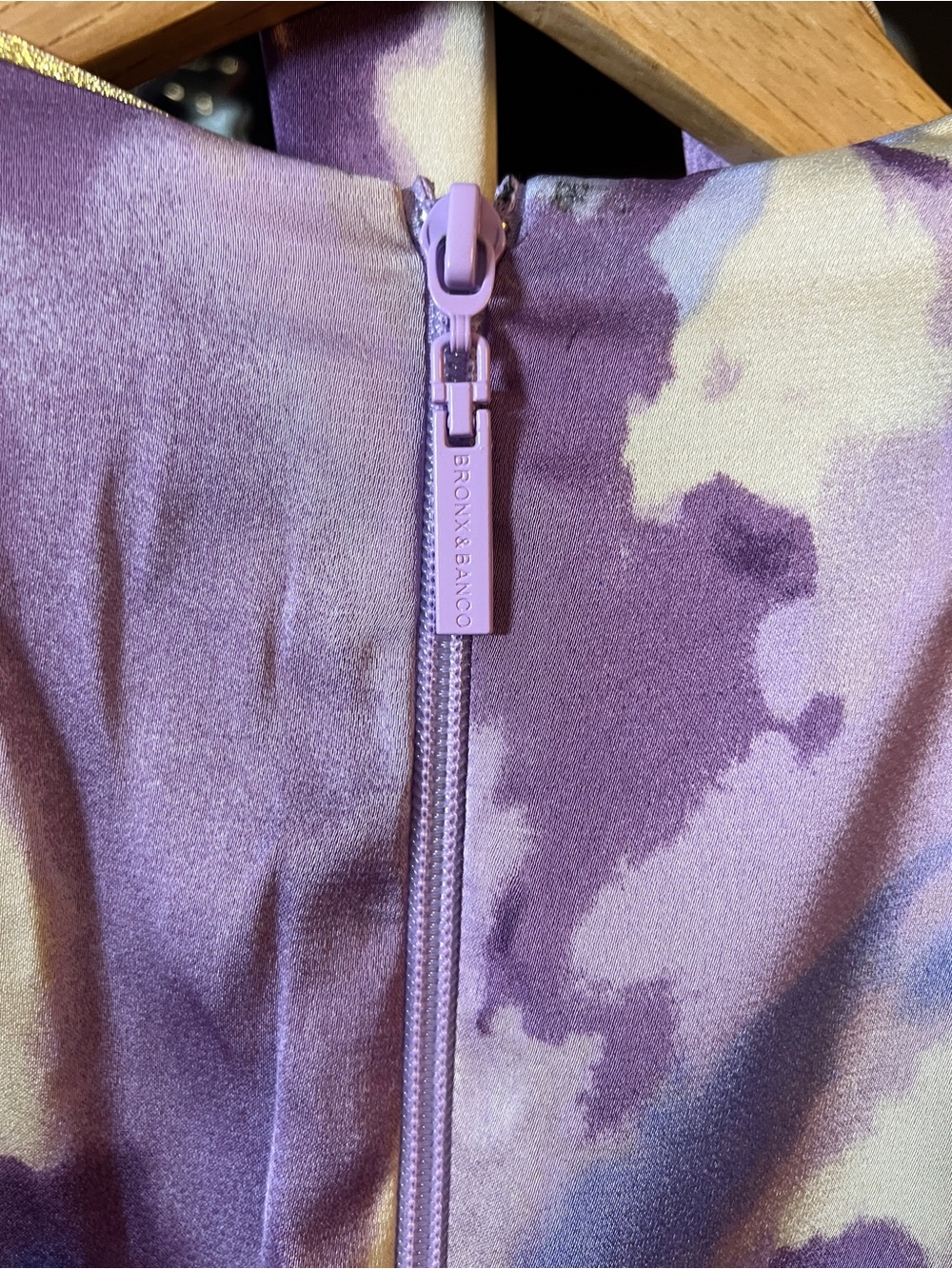 Bronx&Banco Lilac Wisteria Bedouin Satin Ruffle TasselEmbellished Mini Dress XS - Picture 13 of 17